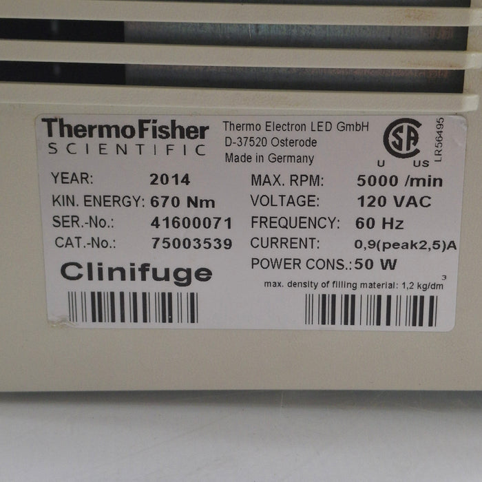 Thermo Scientific Thermo Scientific Heraeus Clinifuge Centrifuge Centrifuges reLink Medical