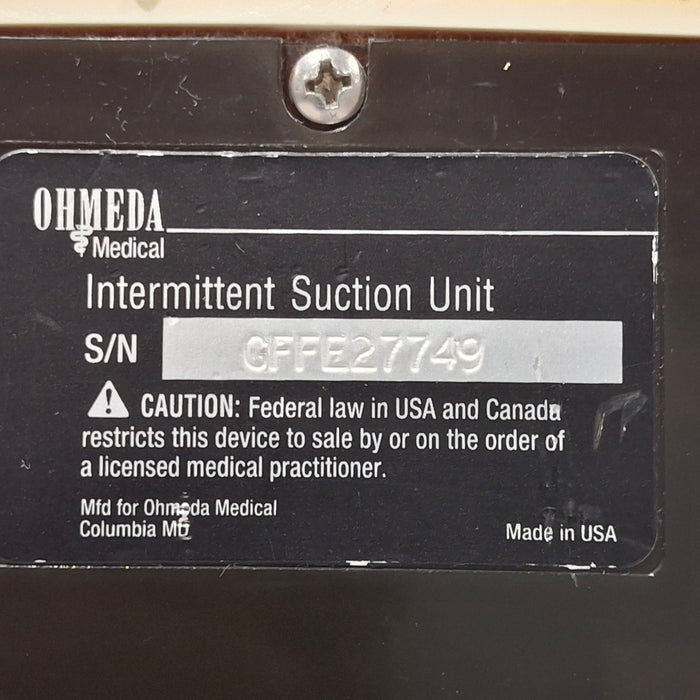 Ohmeda Medical 200 Intermittent Suction Unit