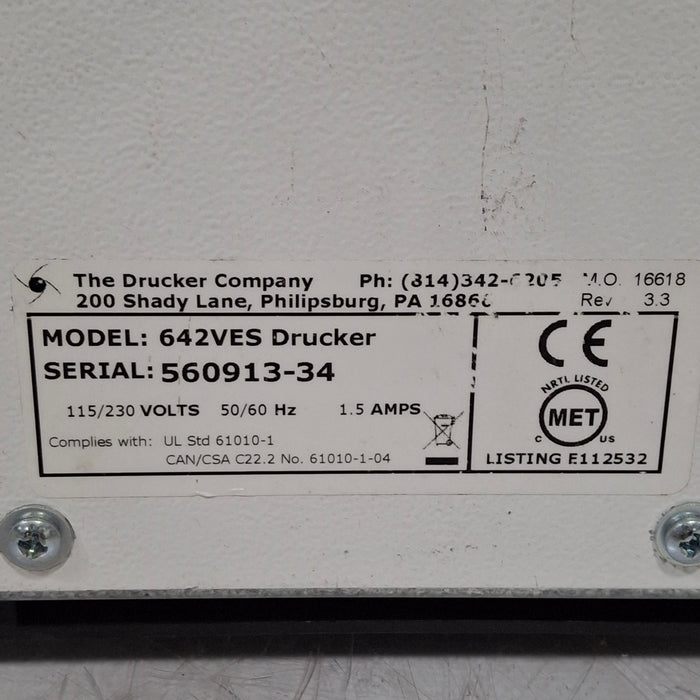 Drucker Diagnostics 642VES Drucker Centrifuge