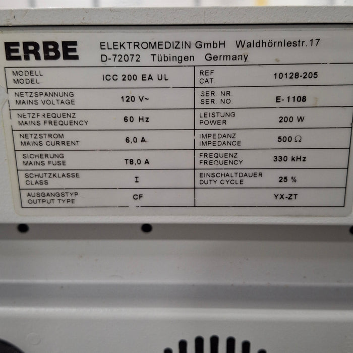 Erbe ICC 200 Electrosurgical Unit