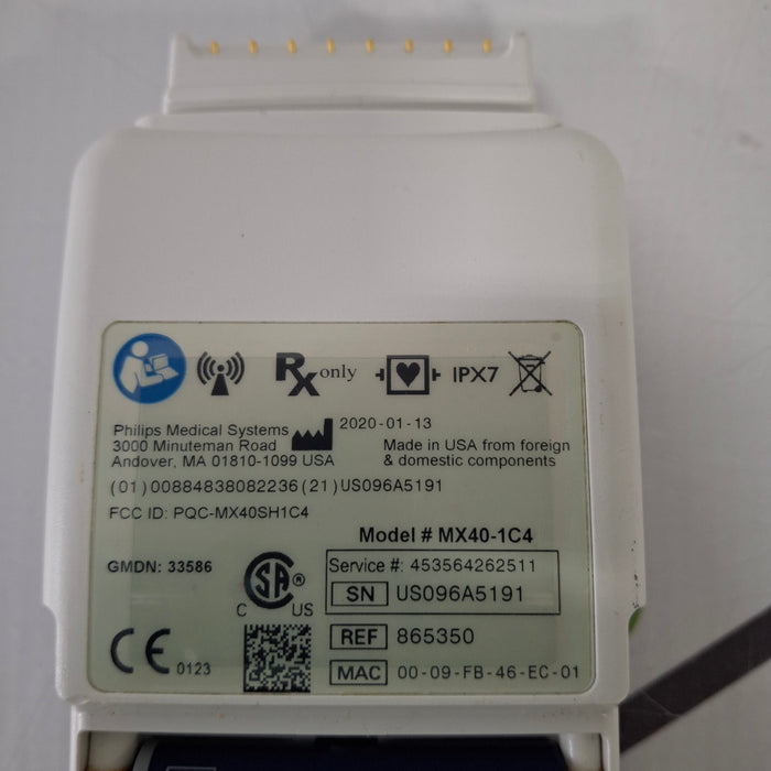 Philips MX40 1.4 ECG/SPO2 865350 Telemetry Transmitter