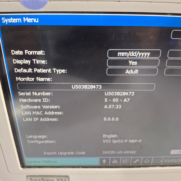 Philips Suresigns VS3 Vital Signs Monitor