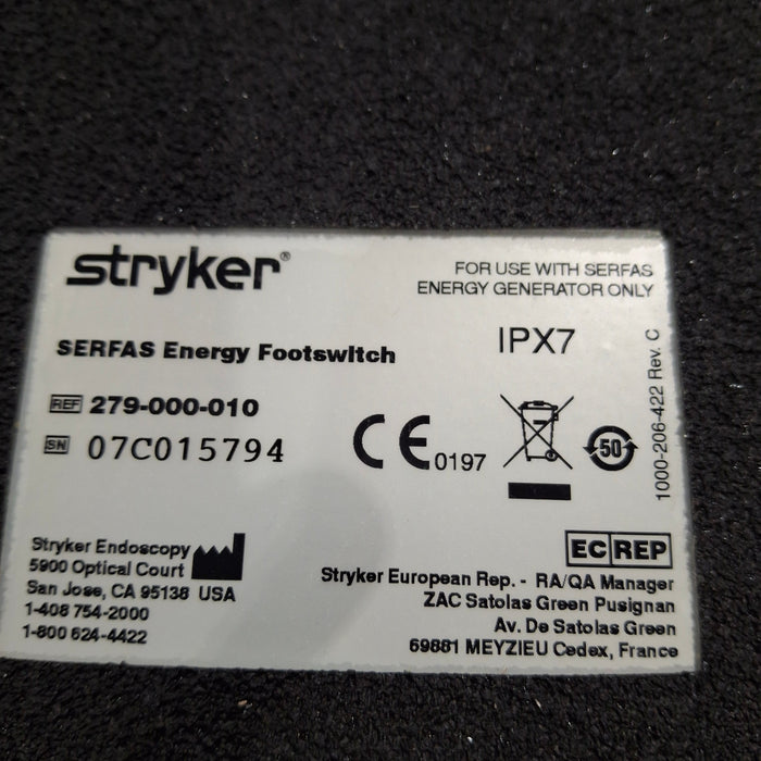 Stryker SERFAS Energy Foot Control