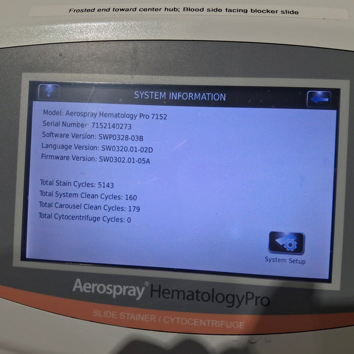 Wescor Aerospray Pro 7152 Slide Stainer Cytocentrifuge