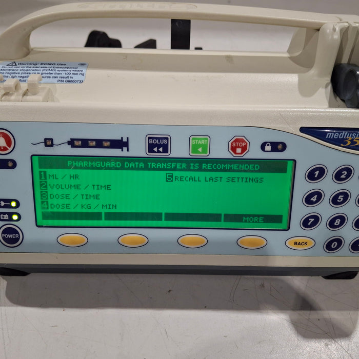 Smiths Medical Medfusion 3500 Syringe Infusion Pump