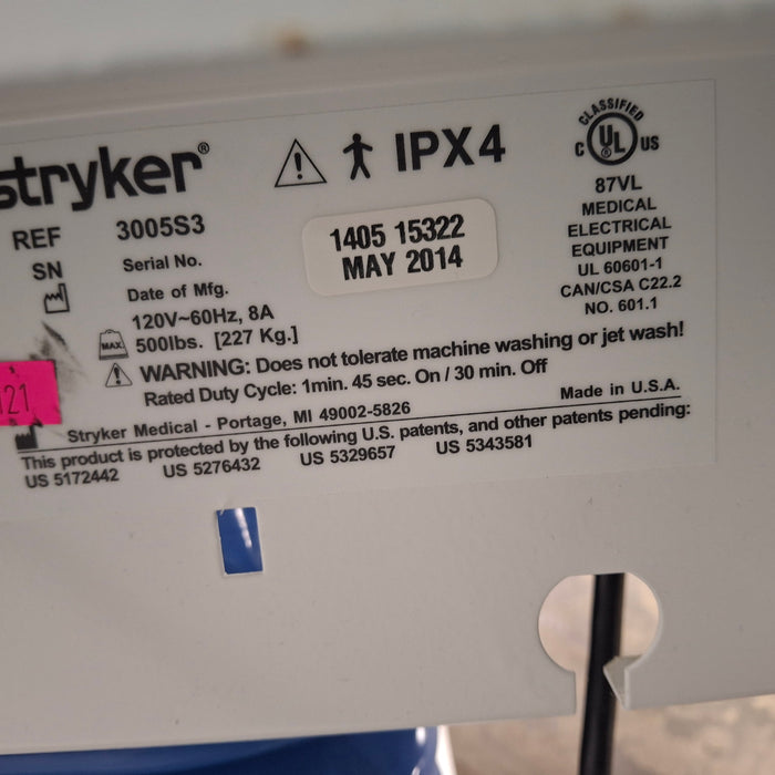 Stryker Secure III 3005 Hospital Bed