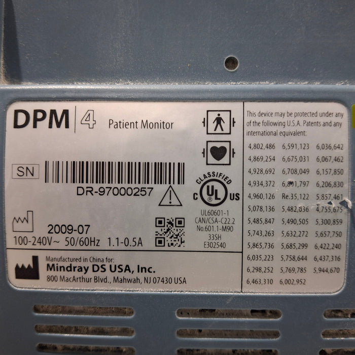 Mindray DPM4 Patient Monitor