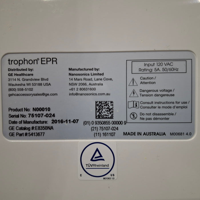 NanoSonics Trophon EPR High Level Disinfection