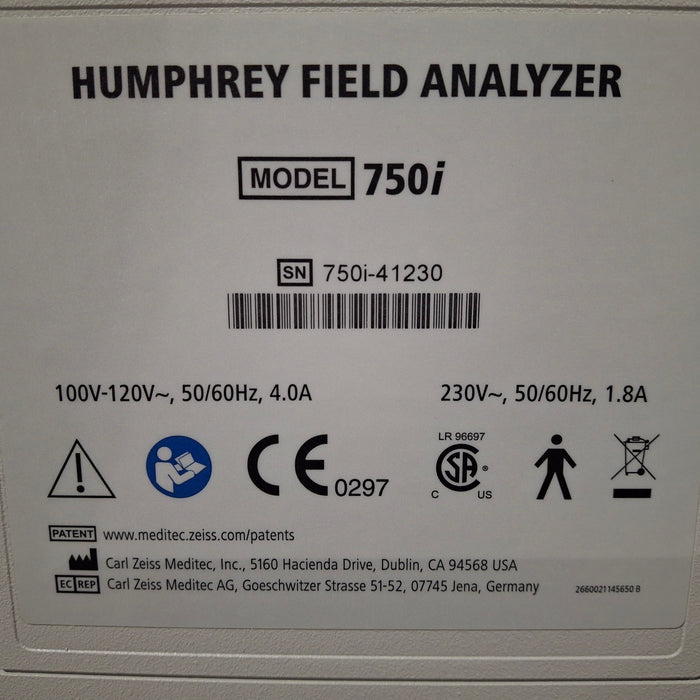 Carl Zeiss 750i Humphrey Field Analyzer