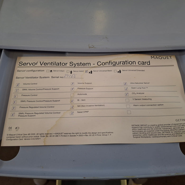 Maquet Maquet Servo I Ventilator Respiratory reLink Medical