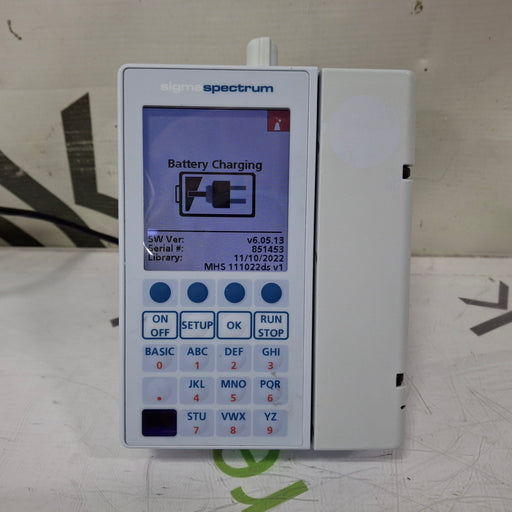 Baxter Baxter Sigma Spectrum 6.05.13 with B/G Battery Infusion Pump Infusion Pump reLink Medical