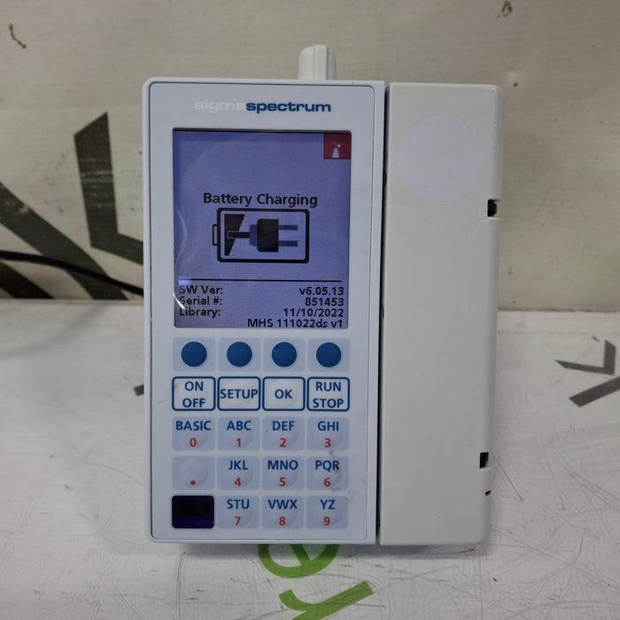 Baxter Baxter Sigma Spectrum 6.05.13 with B/G Battery Infusion Pump Infusion Pump reLink Medical