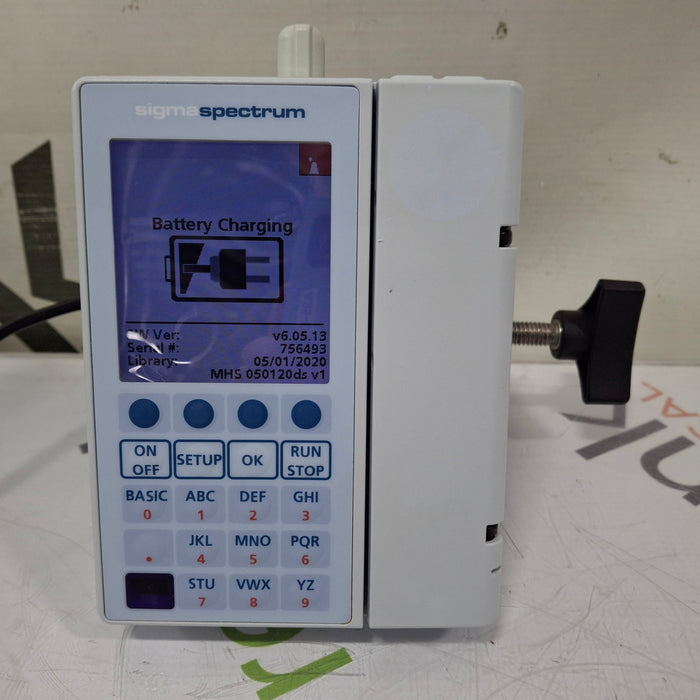 Baxter Sigma Spectrum 6.05.13 with B/G Battery Infusion Pump