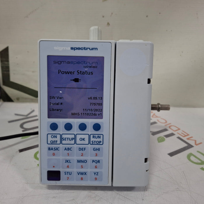 Baxter Sigma Spectrum 6.05.13 with B/G Battery Infusion Pump