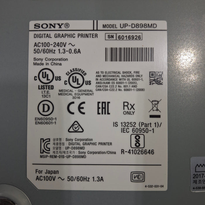 Sony UP-D898-MD Imager / Printer