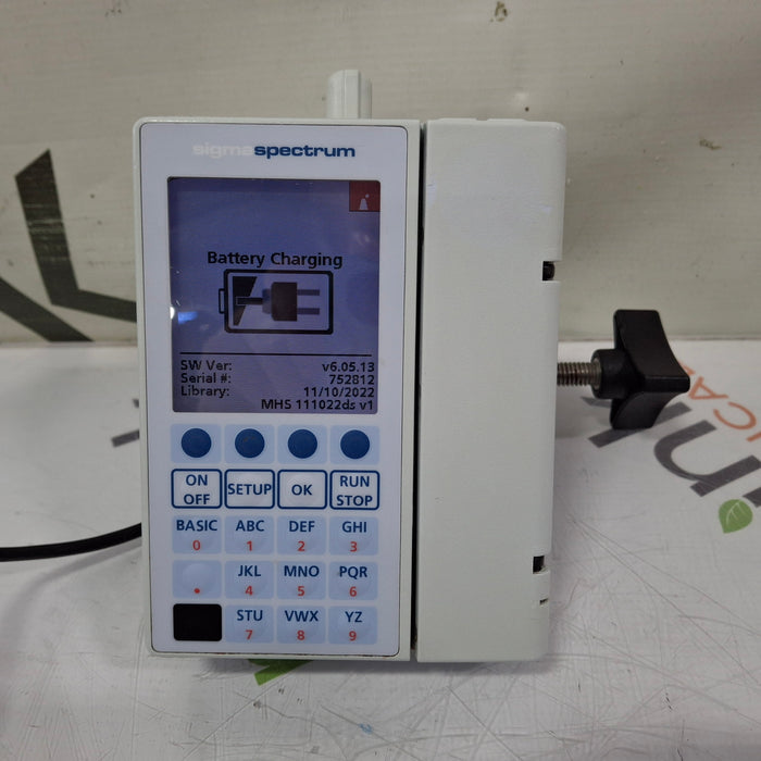 Baxter Sigma Spectrum 6.05.13 with B/G Battery Infusion Pump