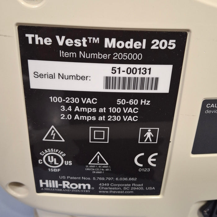 Hill-Rom The Vest Airway Clearance System Model 205