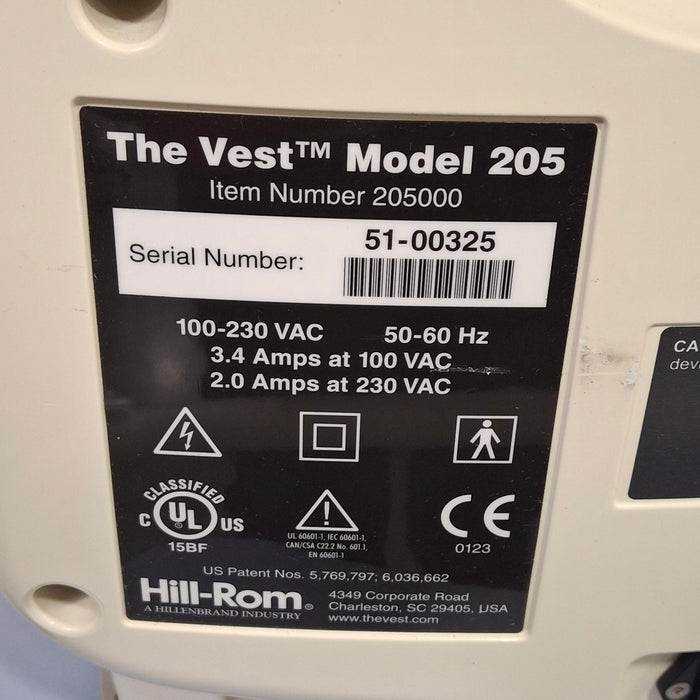 Hill-Rom The Vest Airway Clearance System Model 205