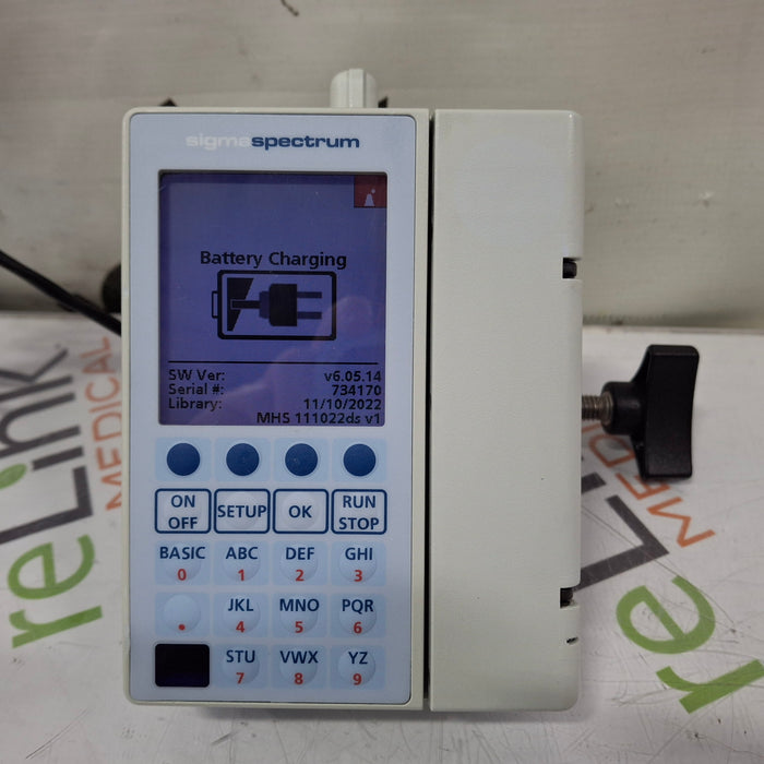Baxter Sigma Spectrum 6.05.14 with B/G Battery Infusion Pump
