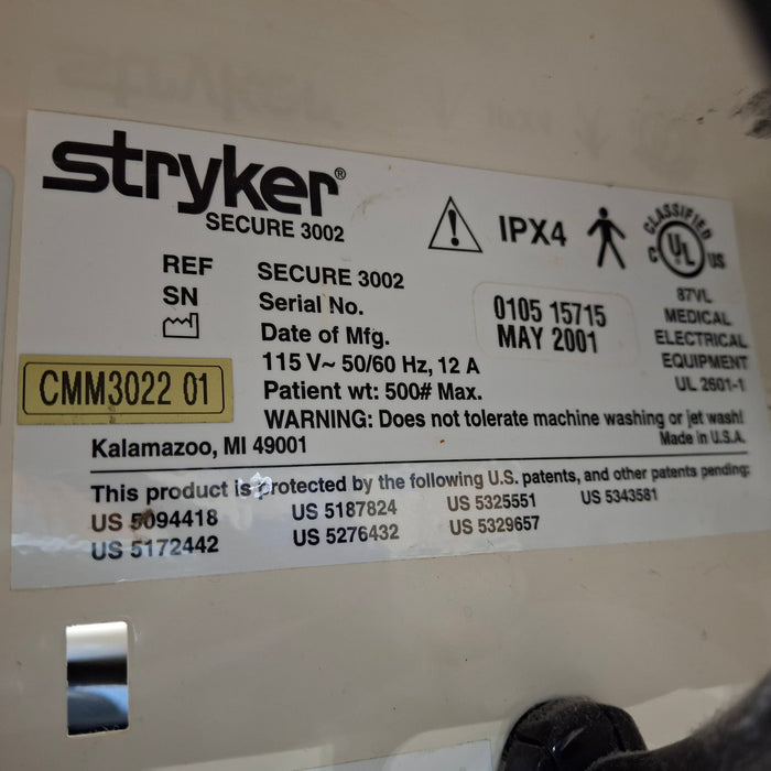 Stryker Secure II 3002 Hospital Bed