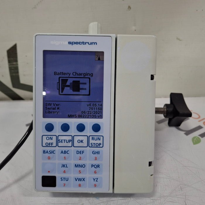 Baxter Sigma Spectrum 6.05.14 with B/G Battery Infusion Pump