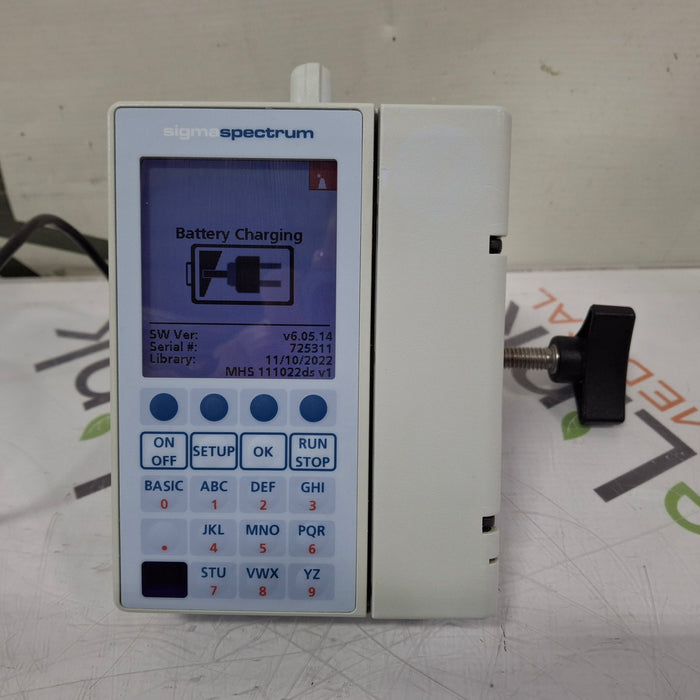 Baxter Sigma Spectrum 6.05.14 with B/G Battery Infusion Pump