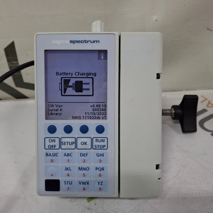 Baxter Sigma Spectrum 6.05.13 with B/G Battery Infusion Pump