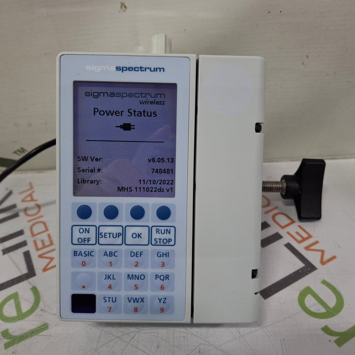 Baxter Baxter Sigma Spectrum 6.05.13 with B/G Battery Infusion Pump Infusion Pump reLink Medical