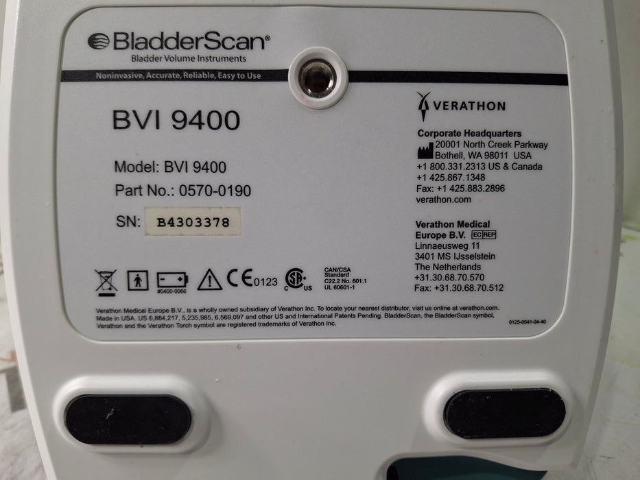 Verathon Medical, Inc BVI 9400 Bladderscan