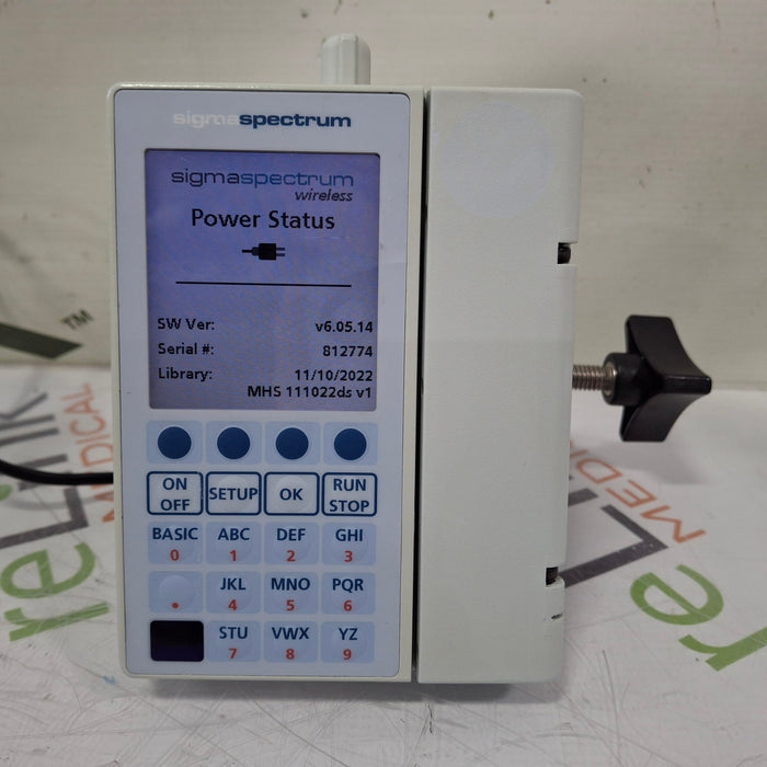 Baxter Sigma Spectrum 6.05.14 with B/G Battery Infusion Pump