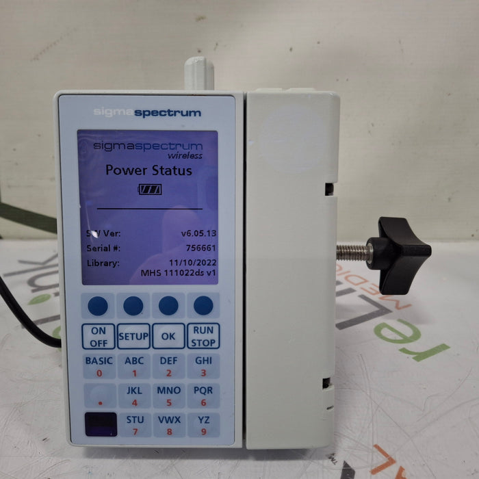 Baxter Sigma Spectrum 6.05.13 with B/G Battery Infusion Pump
