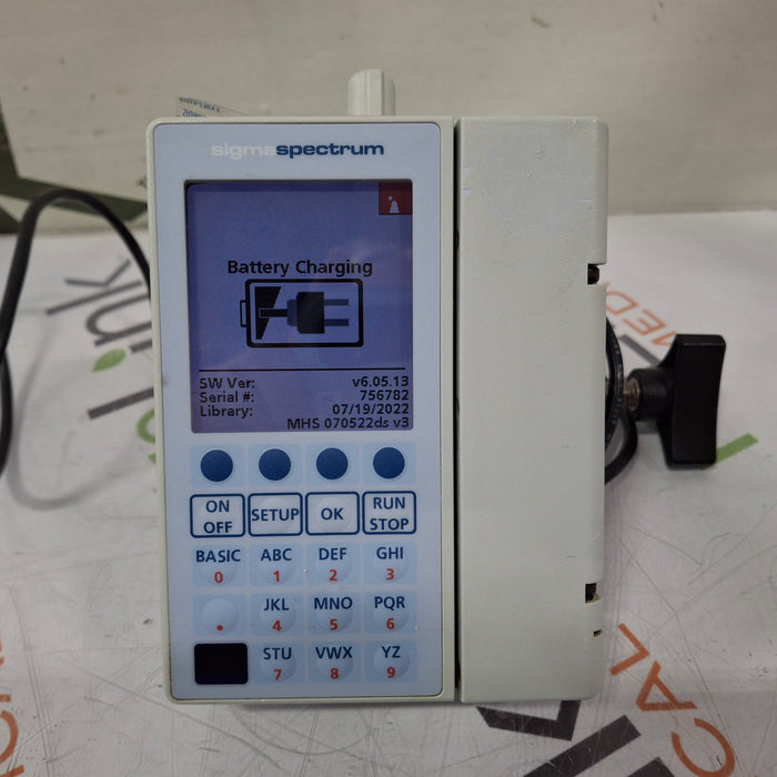 Baxter Baxter Sigma Spectrum 6.05.13 with B/G Battery Infusion Pump Infusion Pump reLink Medical