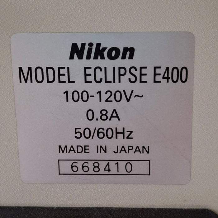 Nikon Nikon Eclipse E400 Binocular Microscope Lab Microscopes reLink Medical