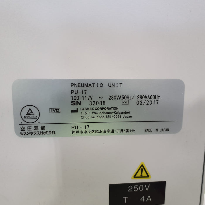 Sysmex PU-17 Pneumatic Unit