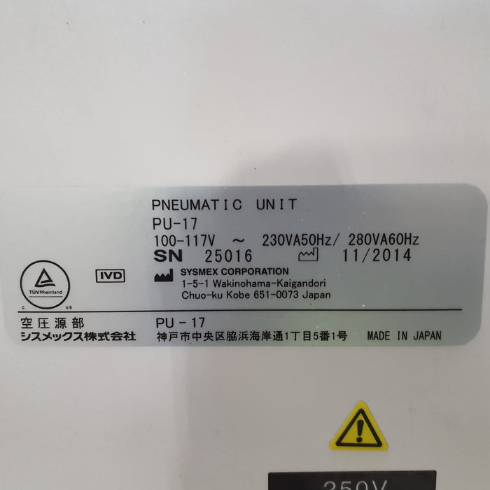 Sysmex PU-17 Pneumatic Unit