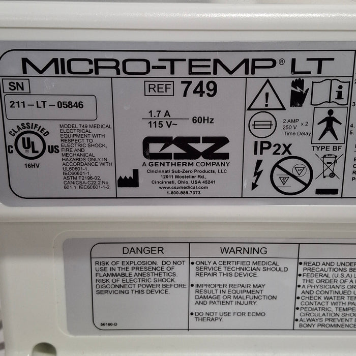 Cincinnati Sub-Zero CSZ Micro-Temp LT Hypothermia Unit