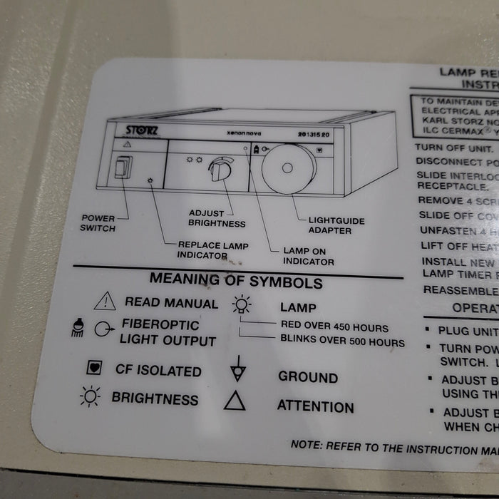 Karl Storz 201315 20 Xenon Nova Light Source