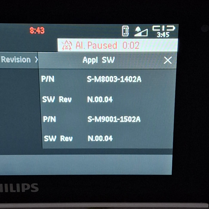 Philips IntelliVue X3 - Masimo Rainbow SpO2 Transport Patient Monitor