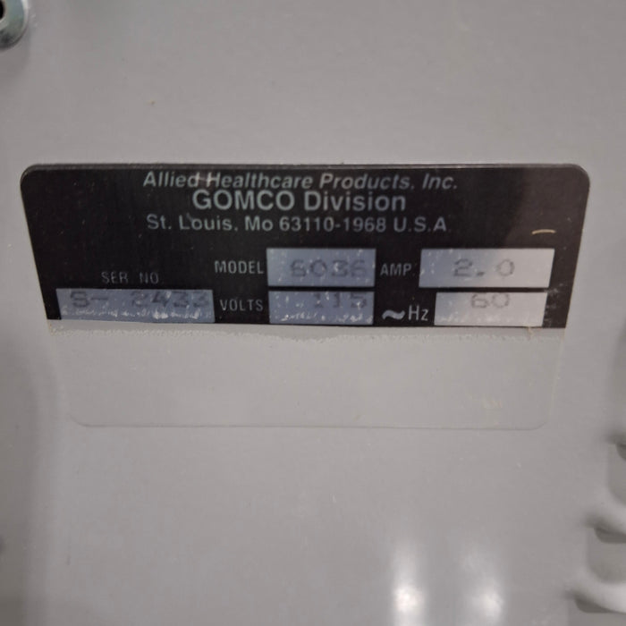 Gomco 6036 Constant & Intermittent Pump