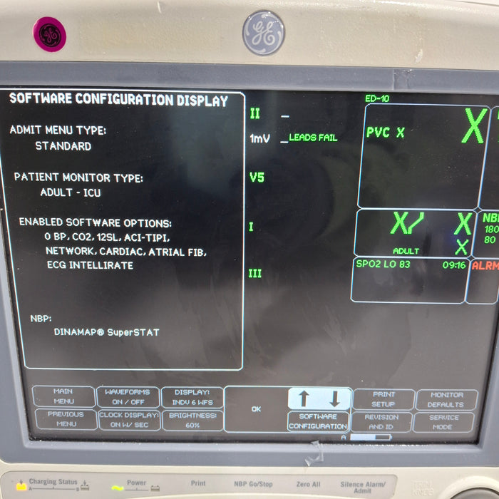 GE Healthcare Dash 4000 - Masimo SpO2 Patient Monitor