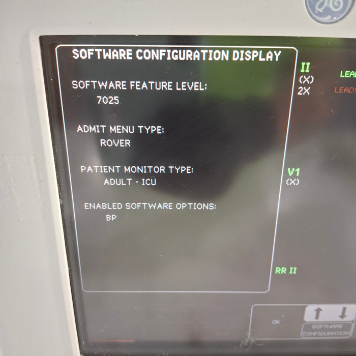 GE Healthcare Dash 3000 - GE/Nellcor SpO2 Patient Monitor