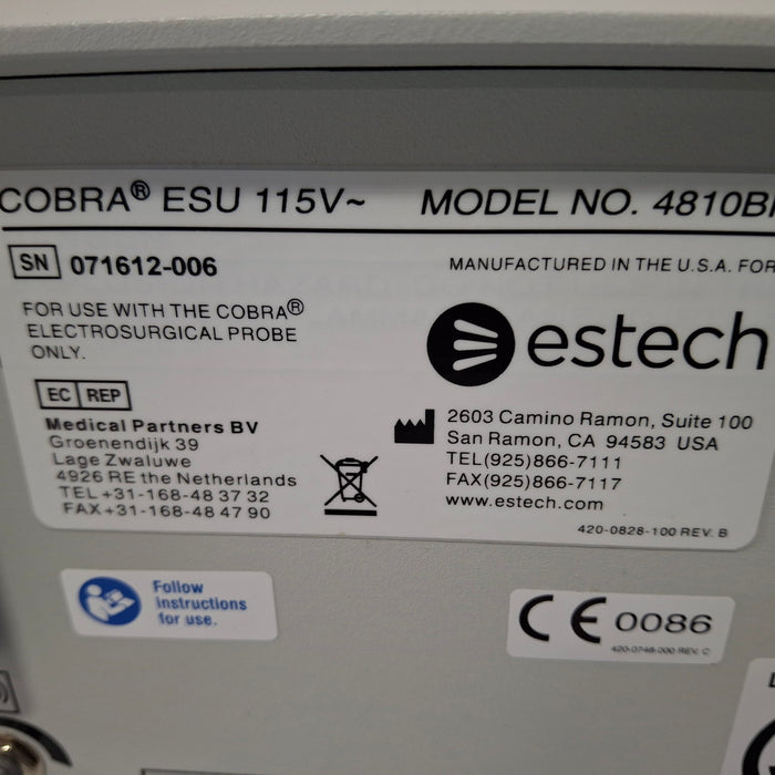 Estech Cobra 4810B Electrosurgical Unit