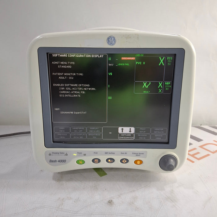 GE Healthcare Dash 4000 - GE/Nellcor SpO2 Patient Monitor