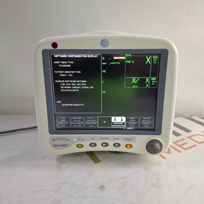 GE Healthcare Dash 4000 - Masimo SpO2 Patient Monitor