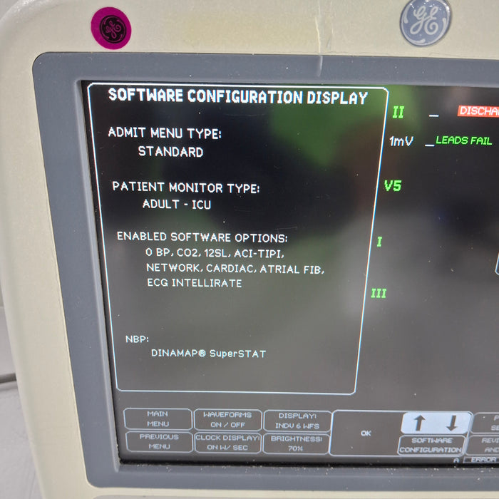 GE Healthcare Dash 4000 - Masimo SpO2 Patient Monitor