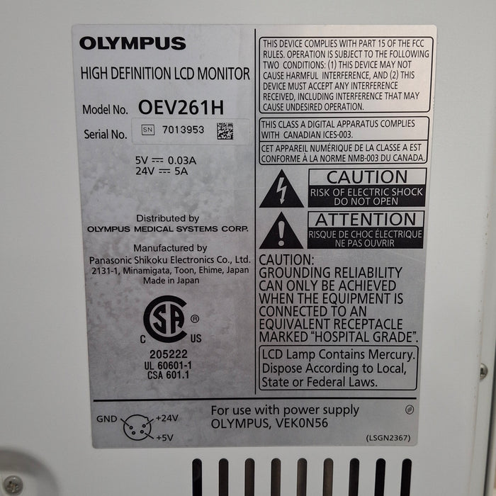 Olympus OEV261H 26" LCD Endoscopy Monitor