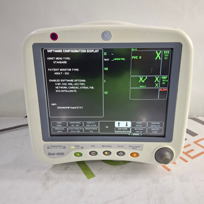 GE Healthcare Dash 4000 - Masimo SpO2 Patient Monitor