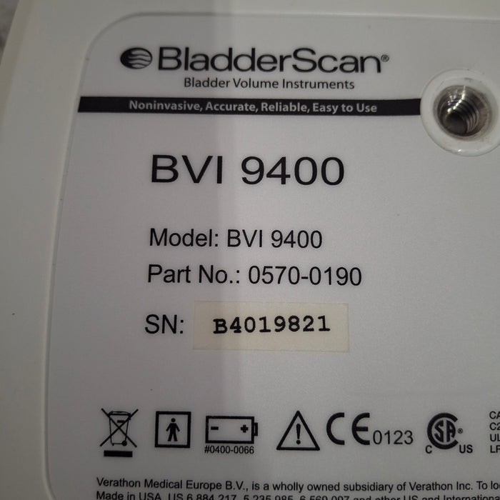 Verathon Medical, Inc BVI 9400 Bladderscan