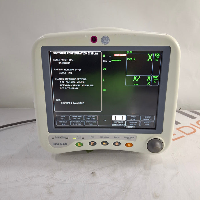 GE Healthcare Dash 4000 - Masimo SpO2 Patient Monitor