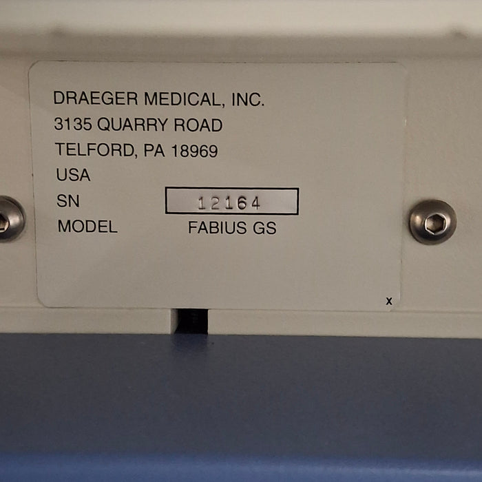 Draeger Medical Fabius GS Anesthesia Machine